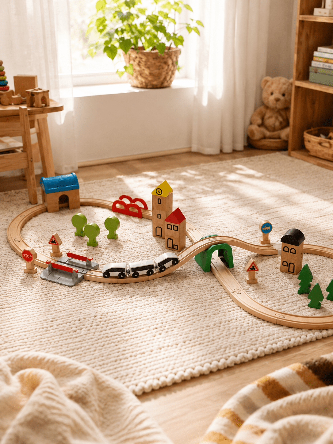 IKEA LILLABO Железная дорога, набор из 45 деталей: поезд и рельсы