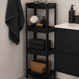 Стеллаж IKEA VESKEN, черный, 37 x 23 x 101 см