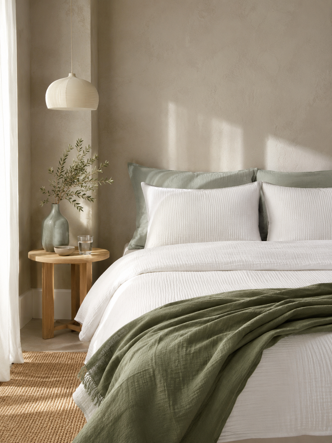 Пододеяльник и 2 наволочки IKEA SCHERSMIN , белый, 200×200/50×60 см