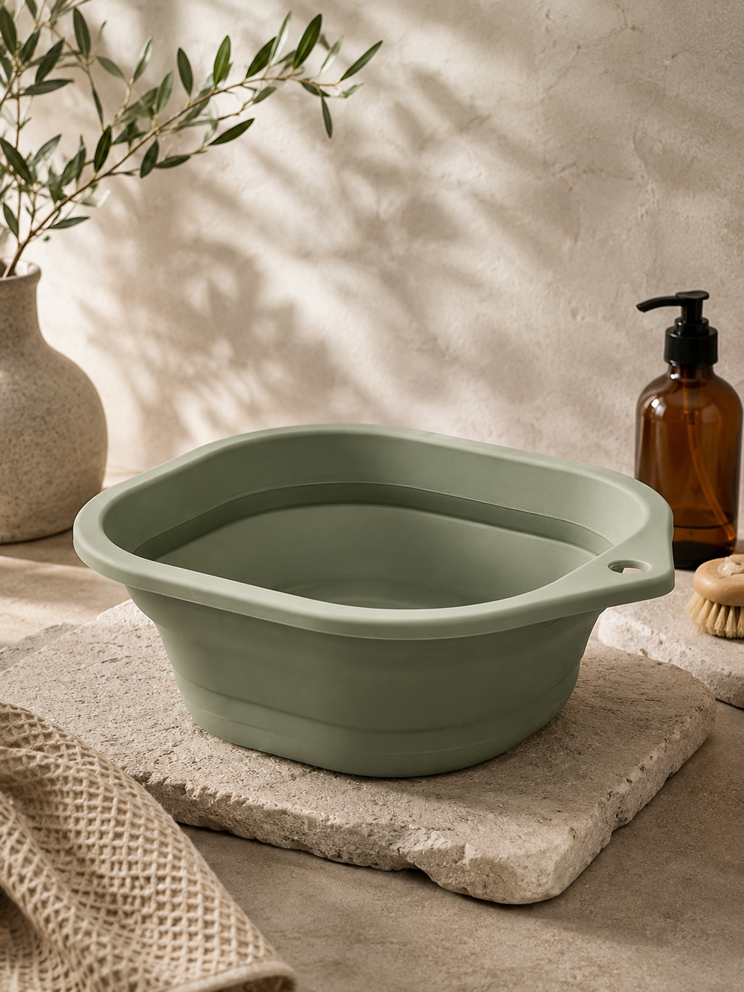 Складной таз для стирки белья IKEA PEPPRIG, 10 л, зелёный