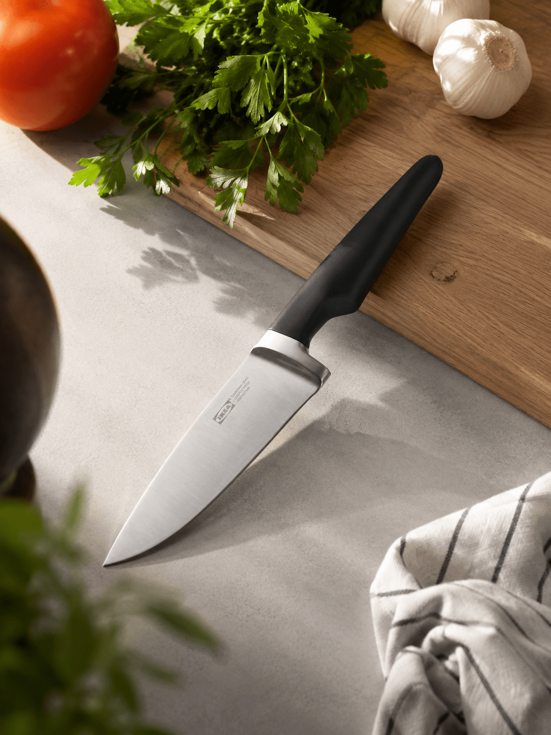Нож IKEA VORDA, 17 см, чёрный