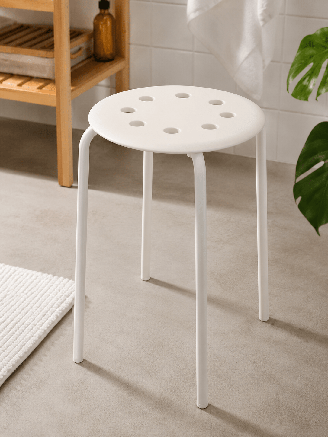 Табурет IKEA MARIUS, 45 см, белый
