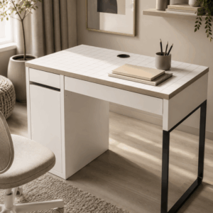 Стол письменный IKEA MICKE, белый/антрацитовый, 105x50 см