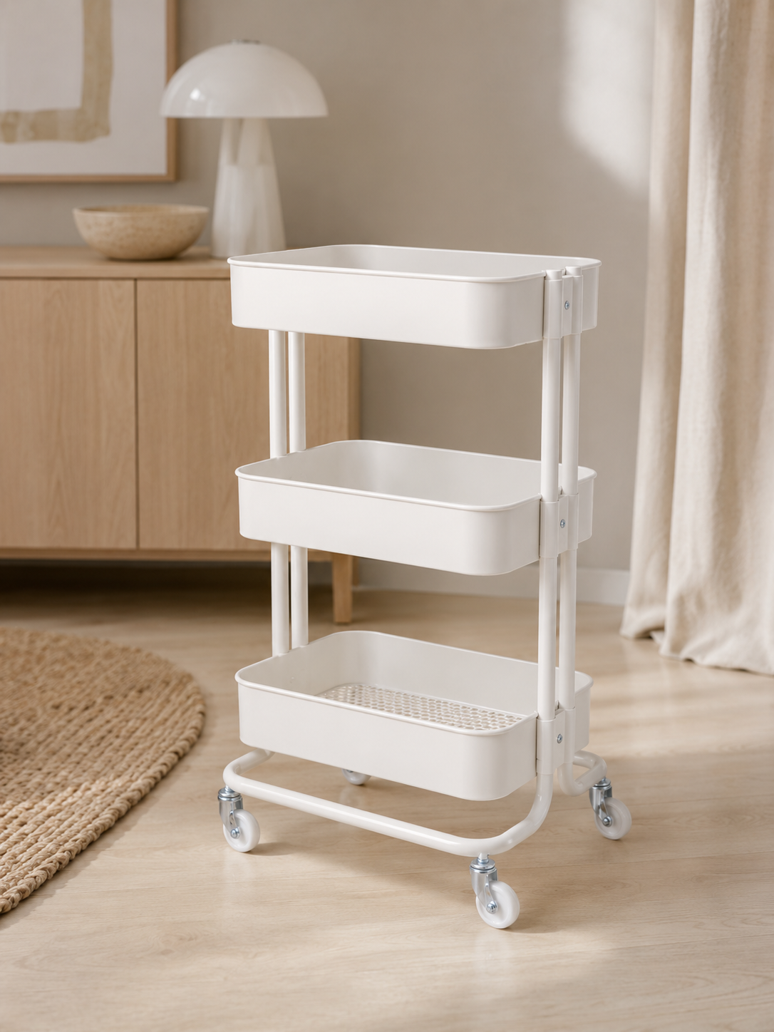 Тележка сервировочная IKEA RASKOG, белая, 35x45x78 см