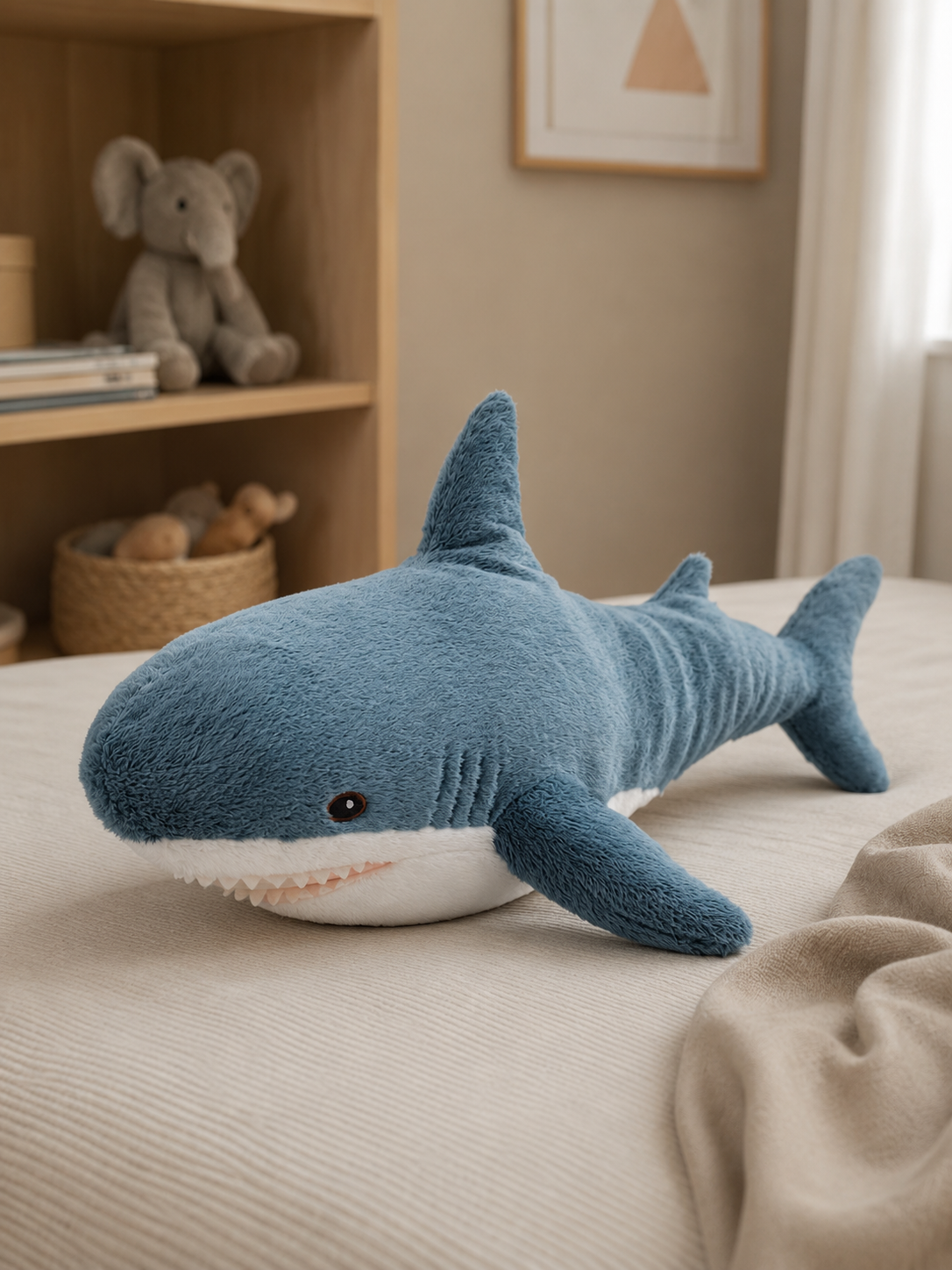 Мягкая игрушка IKEA BLAHAJ , маленькая акула, 55 см