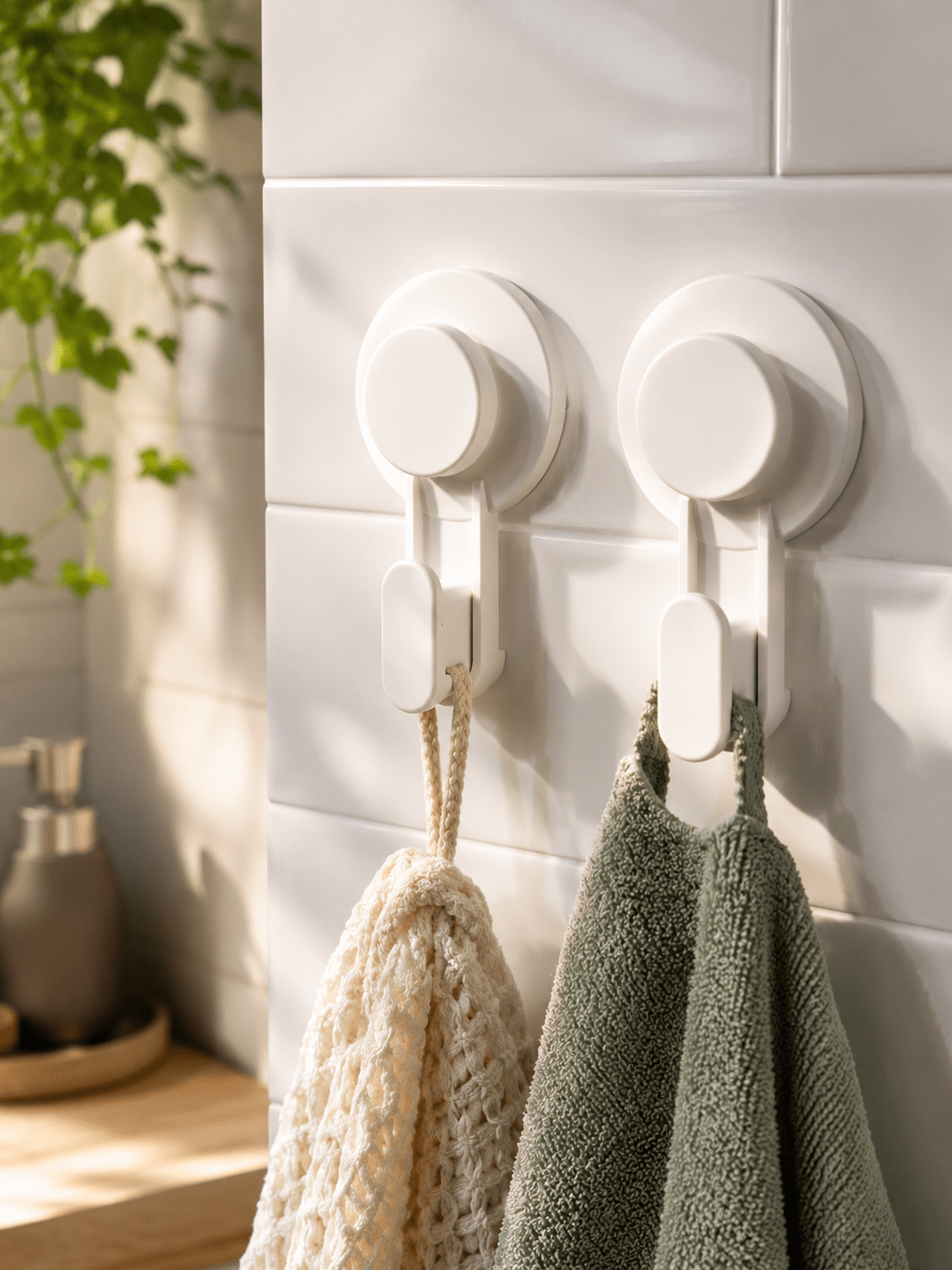 IKEA TISKEN Крючки с присоской. 2 шт., белые
