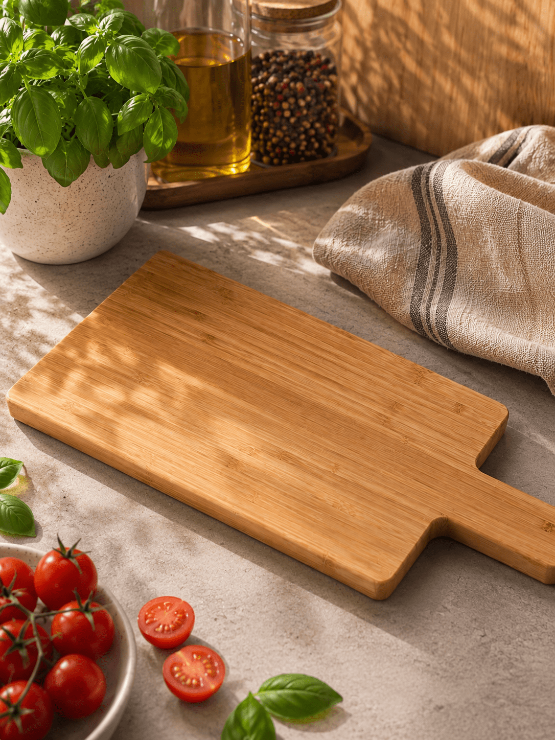 Бамбуковая разделочная доска IKEA APTITLIG, 31×15 см