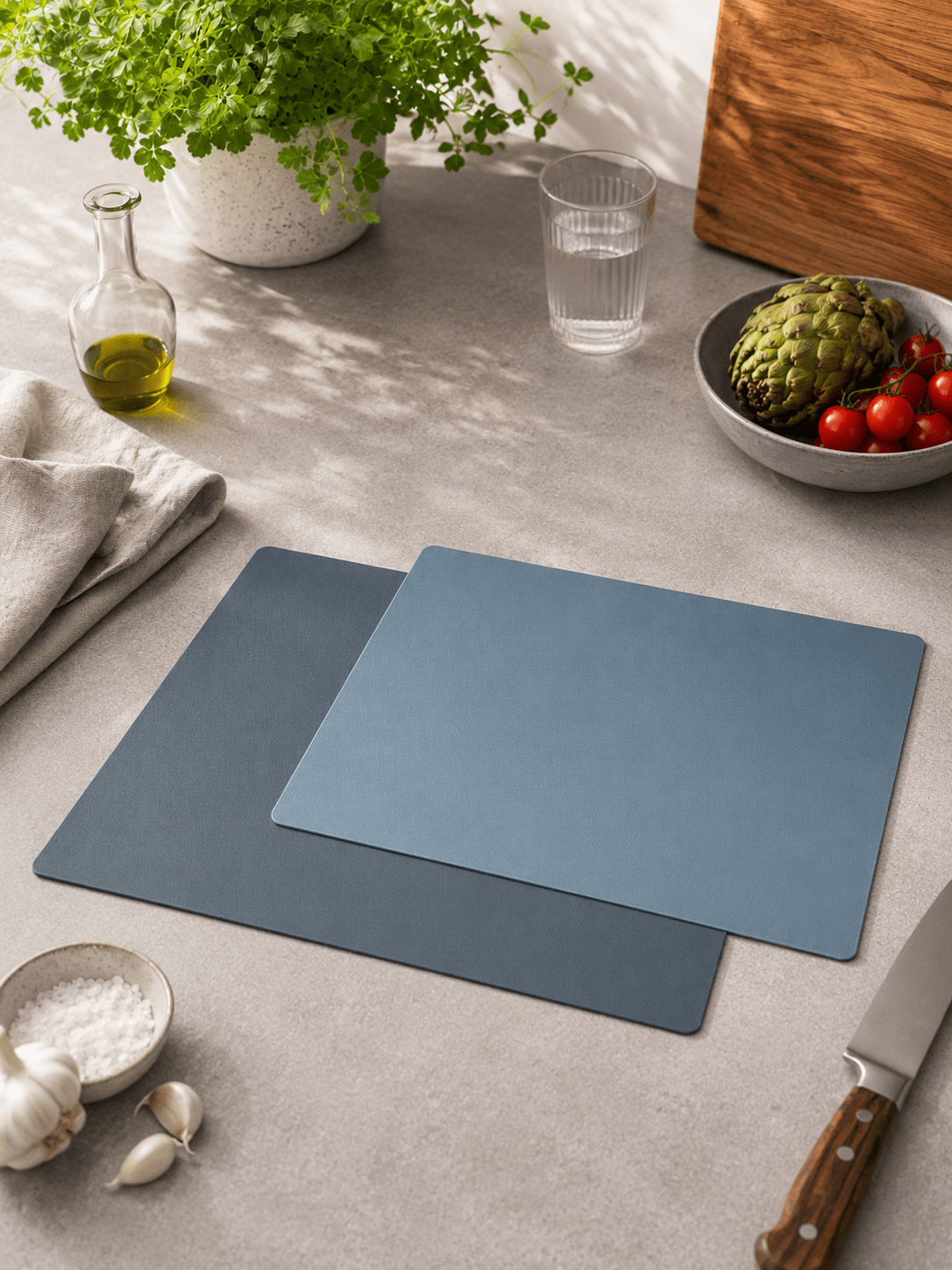 Разделочная доска IKEA FINFORDELA, гибкая, темно-серая, бирюзовая, 28×36 см