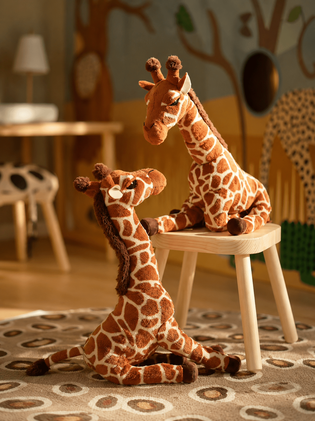 Жираф детеныш SANDLOPARE IKEA, мягкая игрушка коричневый 45 см