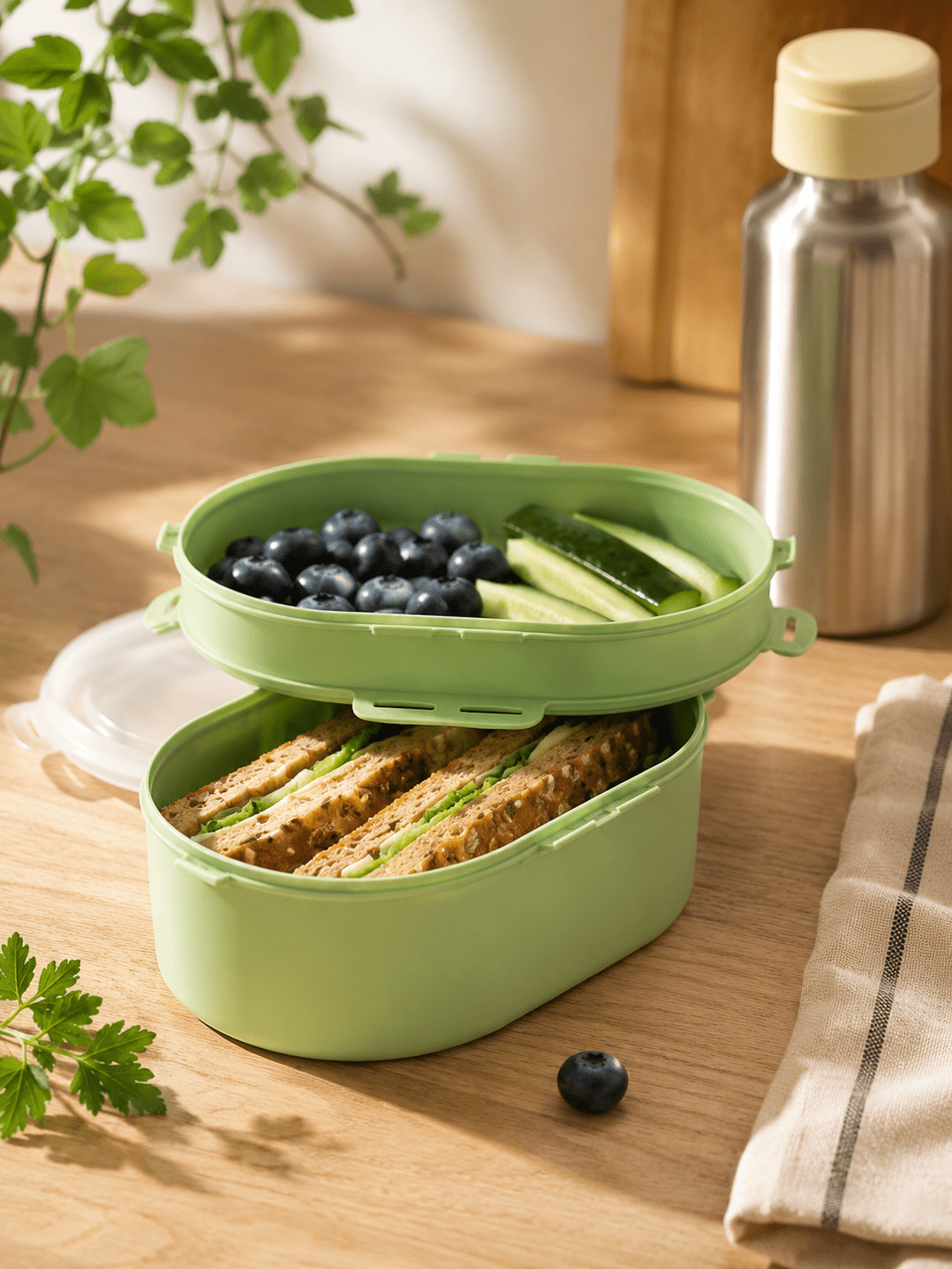 Ланч-бокс для сухих продуктов IKEA UTBJUDA, светло-зеленый
