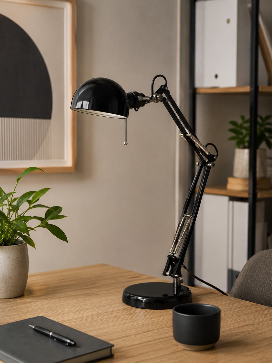 Настольная лампа IKEA FORSA, черный