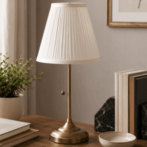 Настольная лампа IKEA ARSTID, латунь/белая, 55 см