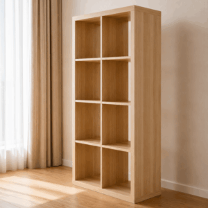 Открытый стеллаж IKEA KALLAX, имитация дуба, тонированная в белый цвет, 77x147 см