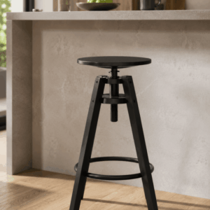 Барный стул IKEA DALFRED, черный, 63-74 см
