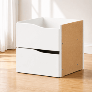 Встраиваемый комод с 2 выдвижными ящиками IKEA KALLAX, волнистый/белый, 33x33 см
