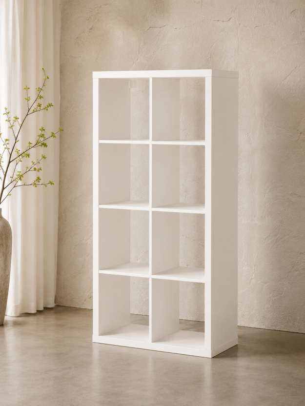 Открытый стеллаж IKEA KALLAX, белый, 77×147 см