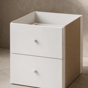 Встраиваемый комод с 2 ящиками IKEA KALLAX, белый, 33x33 см
