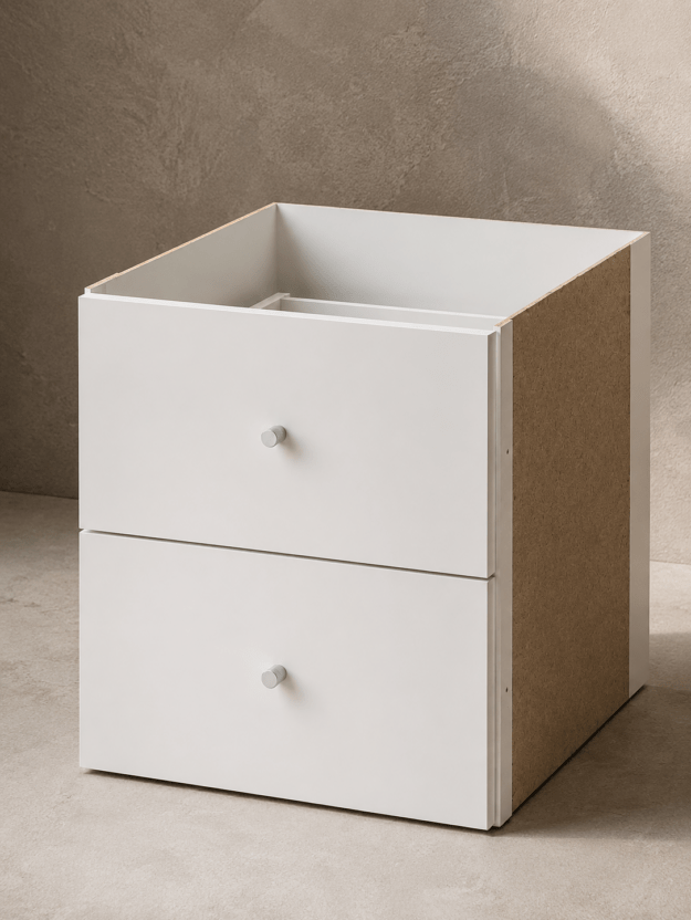 Встраиваемый комод с 2 ящиками IKEA KALLAX, белый, 33×33 см