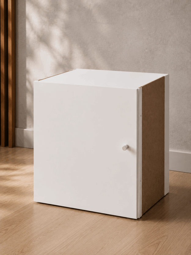 Вставка с дверцей IKEA KALLAX, белая, 33×33 см