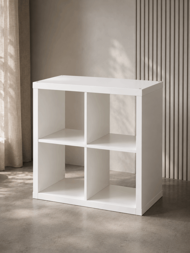 Открытый стеллаж IKEA KALLAX, белый, 77×77 см